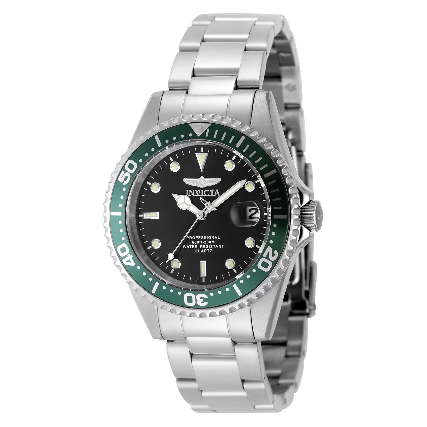Invicta Men's 48725 Pro Diver Quartz PC32 Black Dial Watch