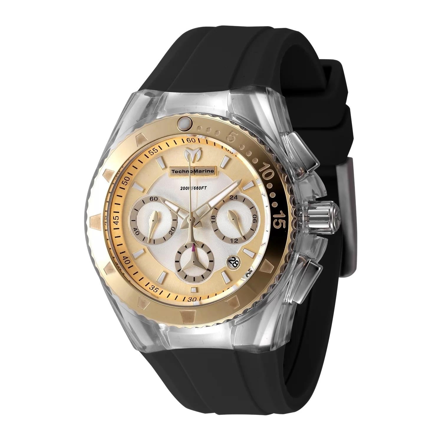 Technomarine Women's TM-116002 Cruise Quartz Chronograph Gold Dial Watch