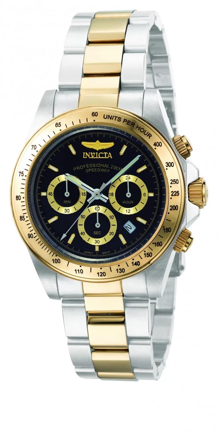 Invicta Men's 9224 Speedway Quartz 3 Hand Black Dial Watch