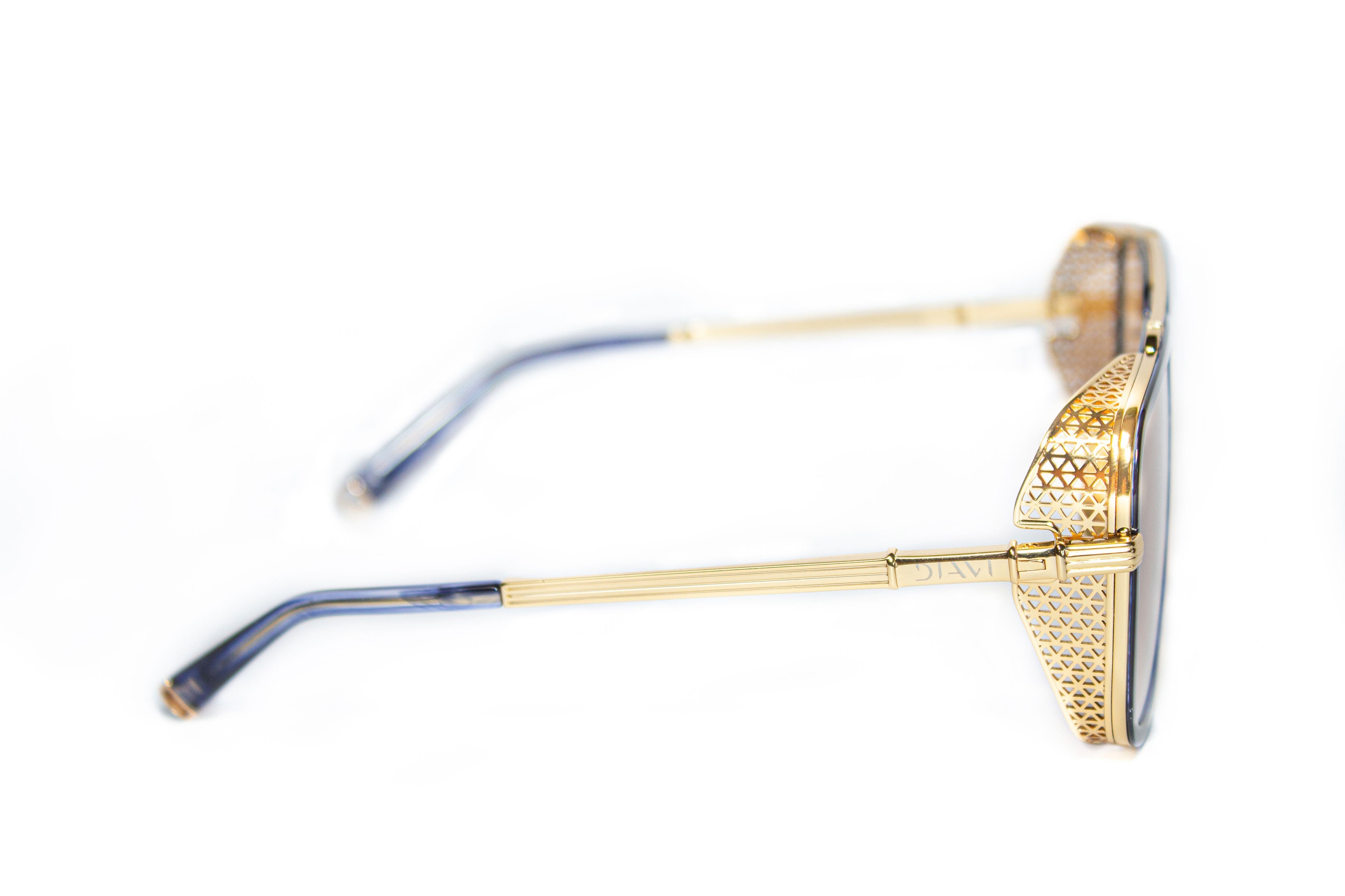 Diavi AUSHER GOLD BLUE HORN/GOLD MIRROR GOLD 18K PLATED 0