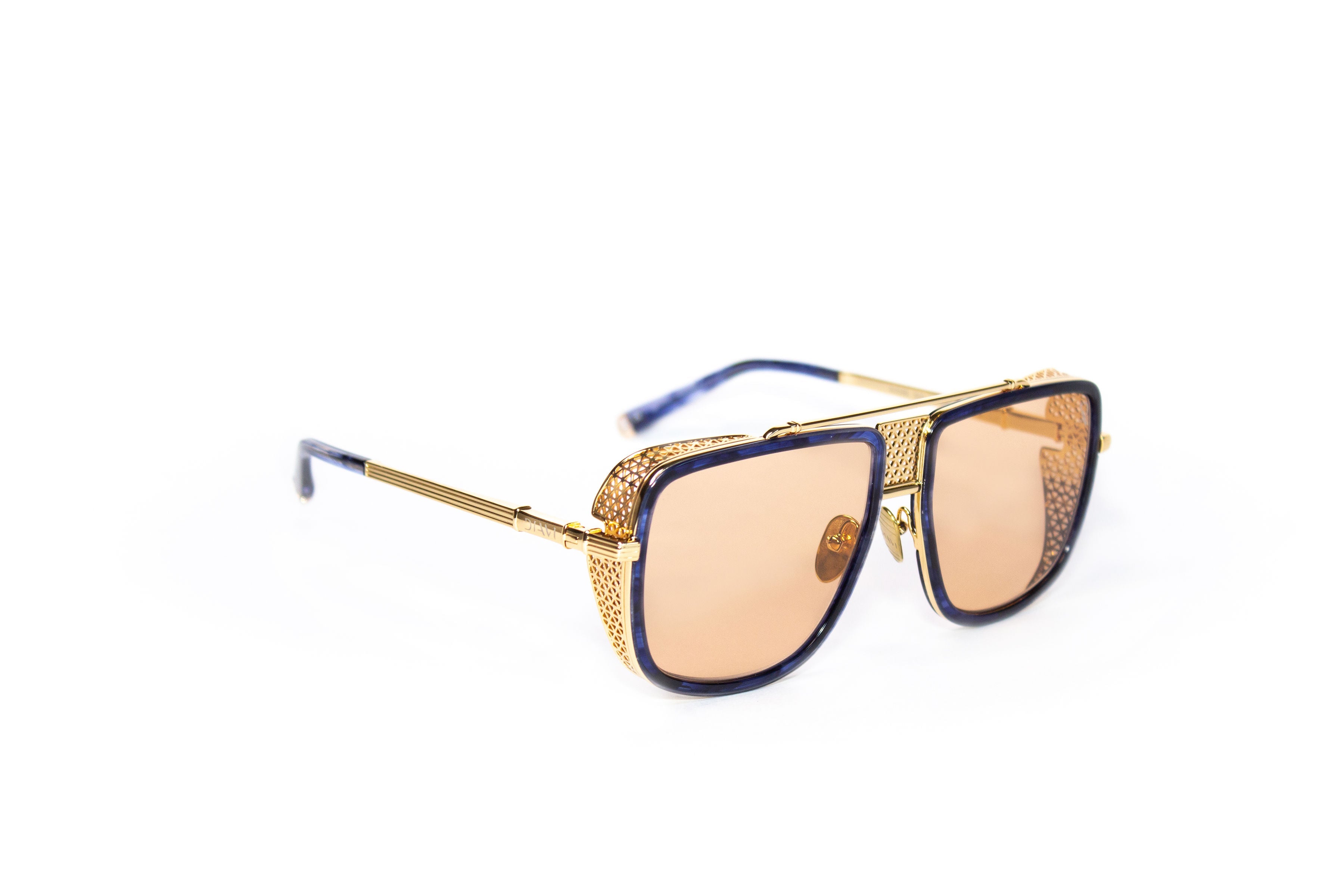 Diavi AUSHER GOLD BLUE HORN/GOLD MIRROR GOLD 18K PLATED 0