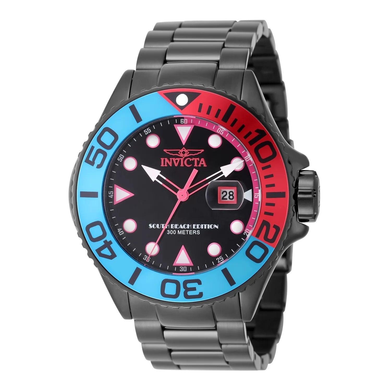 Invicta Men's 48614 Grand Diver Quartz 3 Hand Black Dial Watch