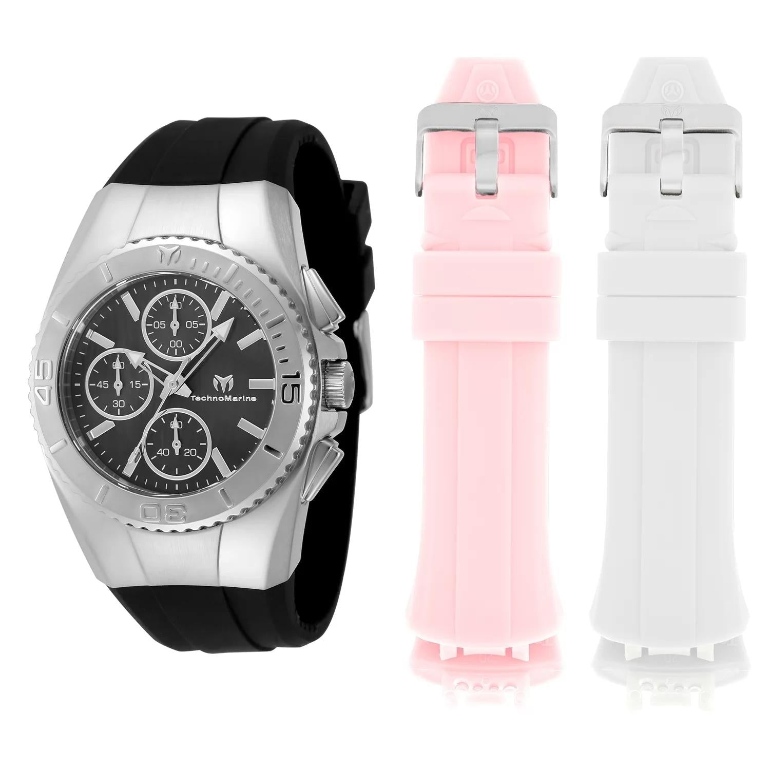 Technomarine Women's TM-124033 Cruise Quartz Chronograph Black Dial Watch